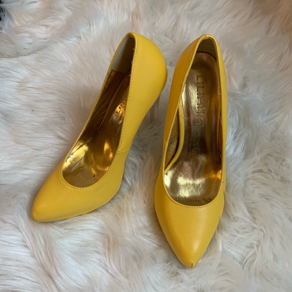 Yellow Platform Heels